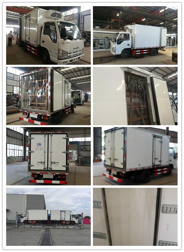 ISUZU 2 Tons Ice Box Truck , Refrigerated Cold Room Truck For Frozen