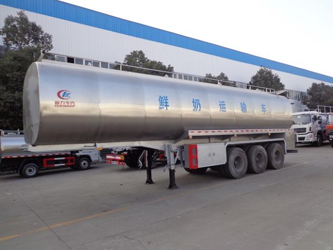 40t Fresh Milk Delivery Tanks Trucks And Trailers 3 Axle Stainless