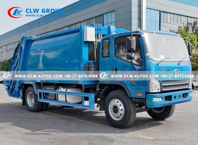 FAW 14m³ Compactor Garbage Truck compaction chamber