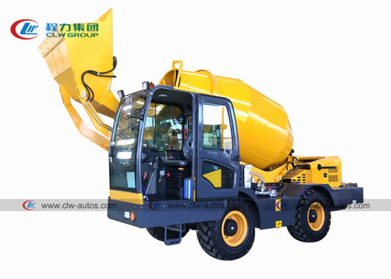 Mobile Self Loading Cement Concrete Mixer Truck 4CBM 4.5CBM With 270 Deg Rotation