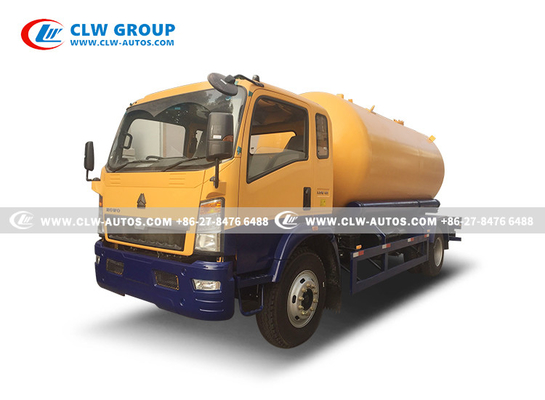 HOWO 10cbm LPG Bobtail Truck With Volume Flow Meter Refilling Gas Tanker