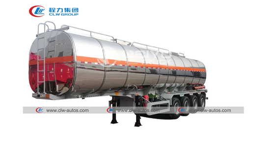 4 Axles 40m3 Asphalt Bitumen Tank Semi Trailer With Burner Insulation