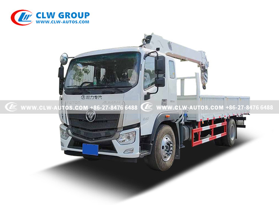 8T 8Tons Maximum Lifting Capacity Foton Single Axle Boom Truck With 45FT Main Boom