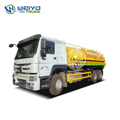 18 Ton HOWO Vacuum Suction Truck Transport Fecal Waste Water From Debris Sites