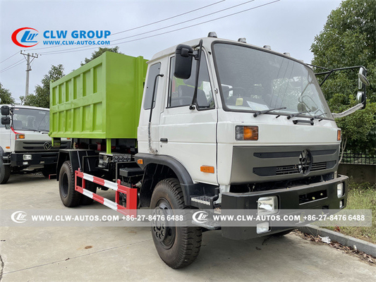 Dongfeng 153 Hydraulic Hook Lift Garbage Truck With 14m3 Container 