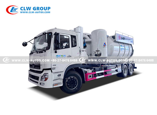 Dongfeng 6x4 Sand-Suction Truck with 12-15m³ Capacity, Cyclone Dust Collector & Two-Stage Overflow Protection