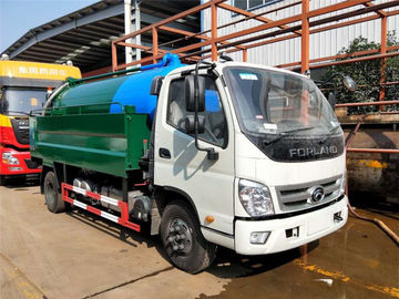 Sewage Suction Cleaning Truck 5000 Liters Dust Tank With 2000 Liters High Pressure Water Tank