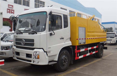 Sewage Vacuum Suction Truck With 4000 Liters High Pressure Cleaning Water Tank
