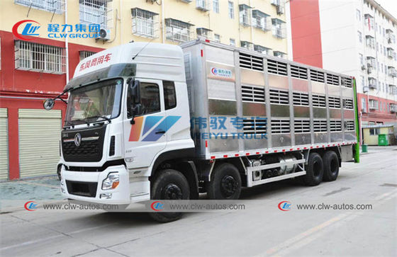 Aluminum Alloy Dongfeng 8X4 120 Units Animal Transport Truck