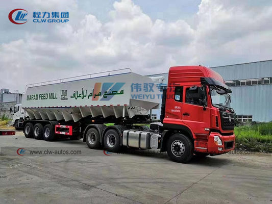 Dongfeng 50cbm 60cbm Semi Trailer Truck For Poultry Food Transport