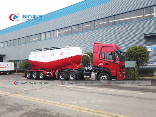 27.5cbm Carbon Steel Tanker 3 Axle Semi Trailer With Truck Head