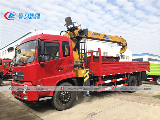Dongfeng 190HP Truck Mounted XCMG 8 Tons Straight Boom Crane