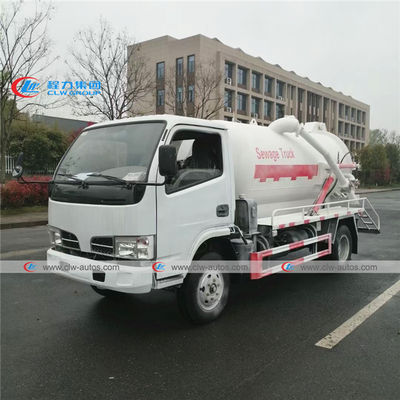 Right Hand Drive Dongfeng 95HP 4m3 Septic Vacuum Trucks