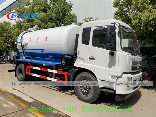 4X2 Dongfeng Vacuum Sewage Suction Truck With 10cbm Tank