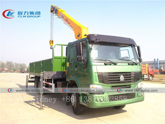 HOWO 6X4 336HP Heavy Duty Truck With 14t Straight Telescopic Arm Crane