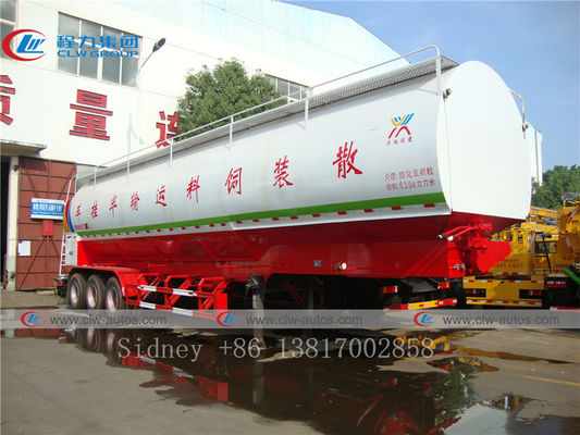 3 Axle 63CBM Bulk Feed Delivery Truck With Thickness 4mm Tank