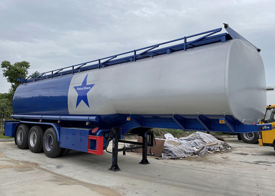 Tri Axle 40000L Oil Transport Q235 Tank Semi Trailer With 4 Compartments