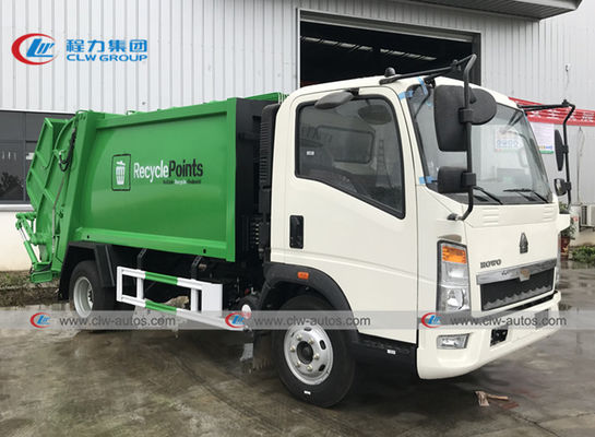 Sinotruck HOWO 6 Wheeler 4x2 140HP 6M3 Garbage Compactor Truck