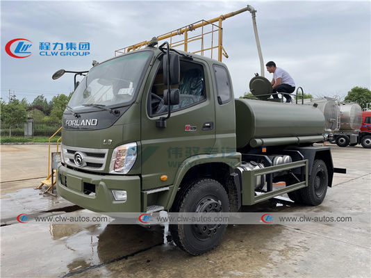 Left Hand Driving Foton 4x4 113HP Water Bowser Truck