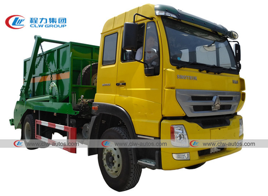 Sinotruk Homan 4x2 10CBM Skip Loader Swing Arm Garbage Truck