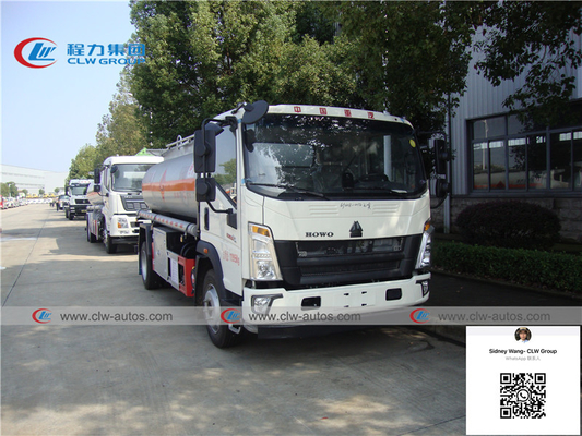 8000 Liters HOWO 4x2 Gasoline Tank Truck With Dispenser