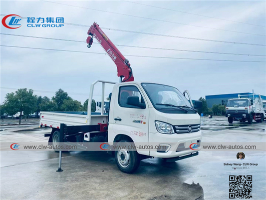 Foton 1T 2T 3 Stage Hydraulic Telescopic Boom Truck Mounted Crane