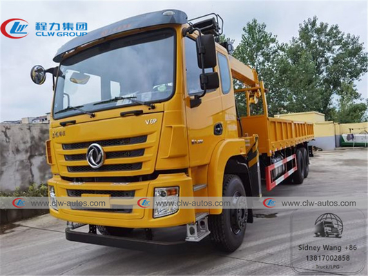 Dongfeng 6x4 10T Truck Mounted Telescopic Boom Crane With Construction Equipment