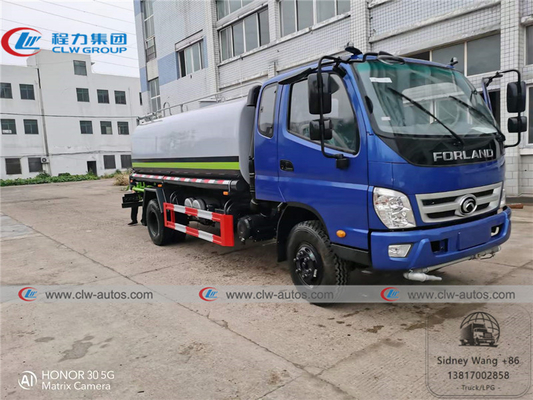 10T Foton Forland 4x2 Water Spraying Truck With High Pressure Water Cannon