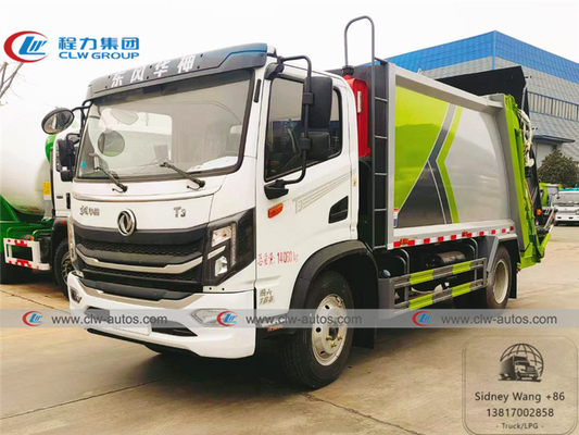 Dongfeng Huashen 4x2 9cbm Garbage Compactor Truck For Sanitation Service