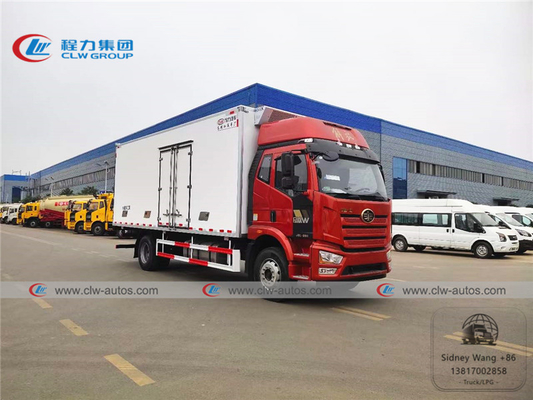 10T FAW 4x2 Refrigerated Van Truck With Carrier Hanxue Thermo King Freezer Unit