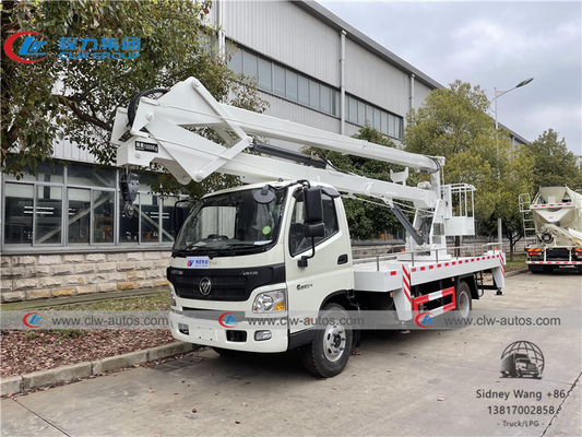 16m FOTON Hydraulic Truck Mounted Aerial Work Platform With Folding Arm Boom