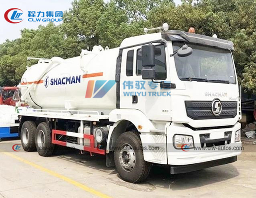 Shacman Large Capacity 16m3 Vacuum Sewage Truck Sewer Dredging Truck 270HP 6*4