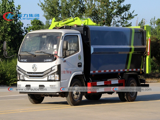 Dongfeng 5CBM 120HP  4X2  6 Wheels Side Loader bucket lifting Truck refuse collector truck