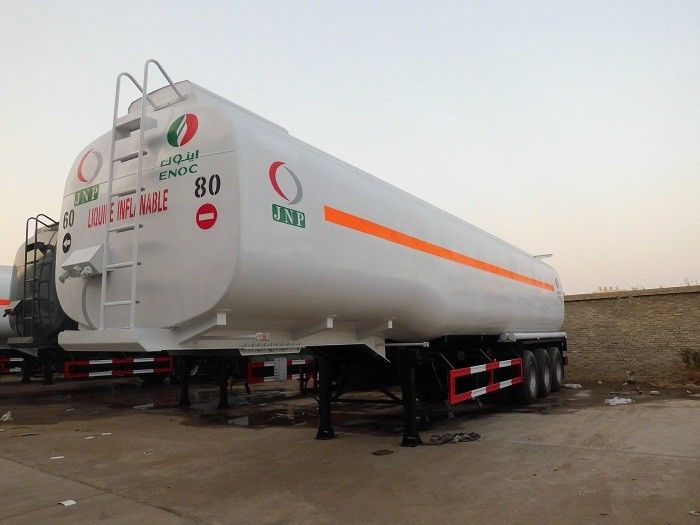 45000 Liters 3 Axle Fuel Delivery Truck Trailer , 45 Tons Fuel Tank