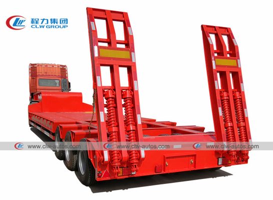 3 Lines 6 Axles Low Loader Lowboy Lowbed Semi Trailer 100T 120T For Excavators