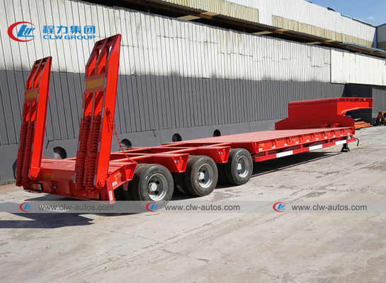 3 Lines 6 Axles Low Loader Lowboy Lowbed Semi Trailer 100T 120T For Excavators