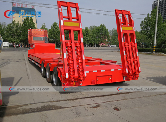 3 Lines 6 Axles Low Loader Lowboy Lowbed Semi Trailer 100T 120T For Excavators