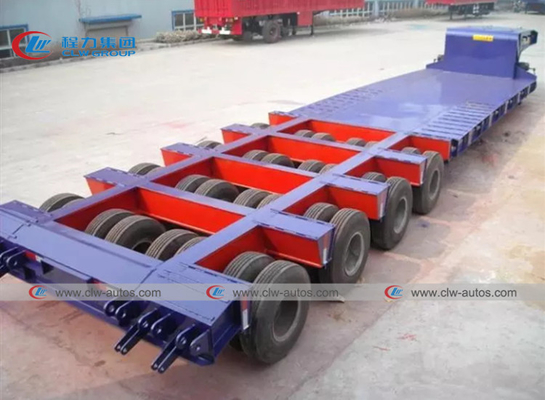 3 Lines 6 Axles Low Loader Lowboy Lowbed Semi Trailer 100T 120T For Excavators