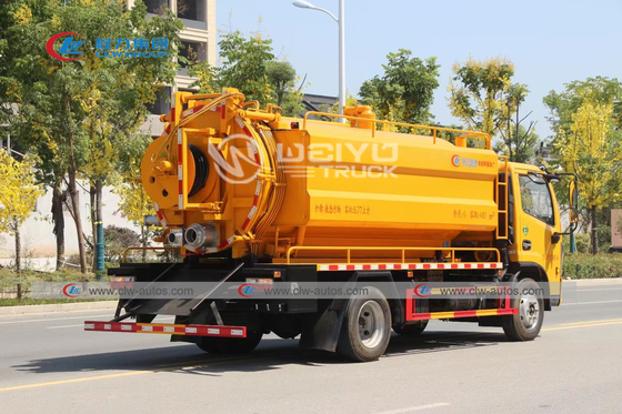 Dongfeng Italy High Pressure Plunger Pump Vacuum Sewer Jetting Truck 11cbm 4X2