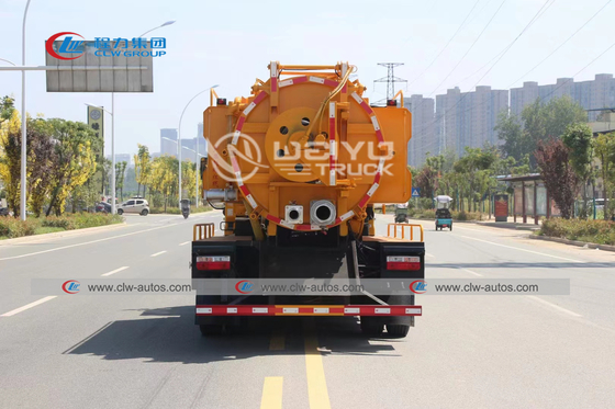 Dongfeng Italy High Pressure Plunger Pump Vacuum Sewer Jetting Truck 11cbm 4X2