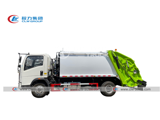 HOWO Cummins Diesel Engine Waste Compaction Truck 8m3 Self Loading Unloading