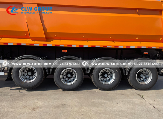 4 Axle U Shape Side Lifting Rear Tipping Trailer Dump Semi Trailer 30CBM 40ton 50 Ton