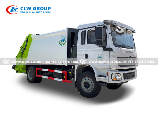 240HP Shacman L3000 Compactor Garbage Truck 14cbm Rear Loader Garbage Collection