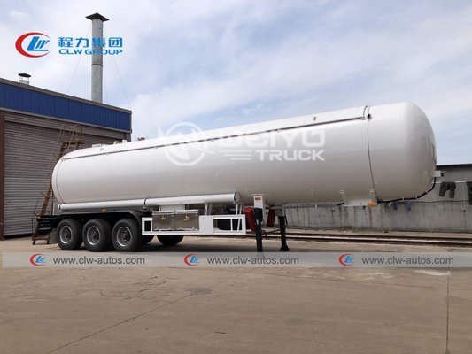 25t 50cbm 50000 Liters 50m3 LPG Gas Tank Semi Trailer LPG Delivery Tank With Sunshelter