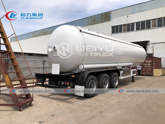 25t 50cbm 50000 Liters 50m3 LPG Gas Tank Semi Trailer LPG Delivery Tank With Sunshelter