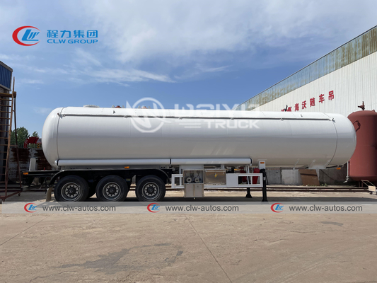 25t 50cbm 50000 Liters 50m3 LPG Gas Tank Semi Trailer LPG Delivery Tank With Sunshelter