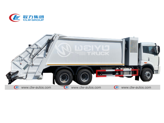 FAW 6X4 10 Wheelers Sanitation Garbage Compactor Truck With Crew Compartment