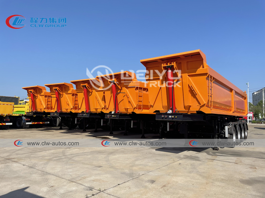 Jost 4 Axle Rear Tipping Dump Truck Trailer 50t 60tons Mine Sand Stone Gravel Loading