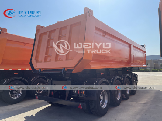 Jost 4 Axle Rear Tipping Dump Truck Trailer 50t 60tons Mine Sand Stone Gravel Loading