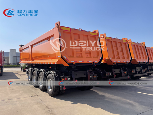 Jost 4 Axle Rear Tipping Dump Truck Trailer 50t 60tons Mine Sand Stone Gravel Loading